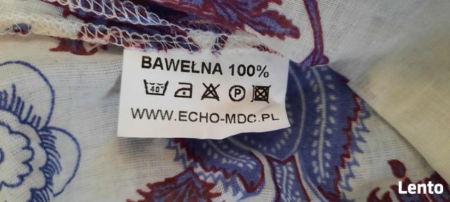 Bluzka Echo Made in Poland rozm 42(L) z żabotem i kwiatem