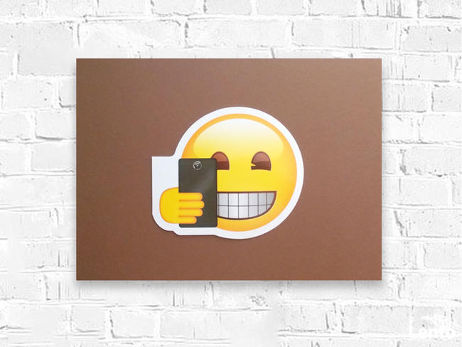 selfie plakat a3, emoji grafika na ścianę