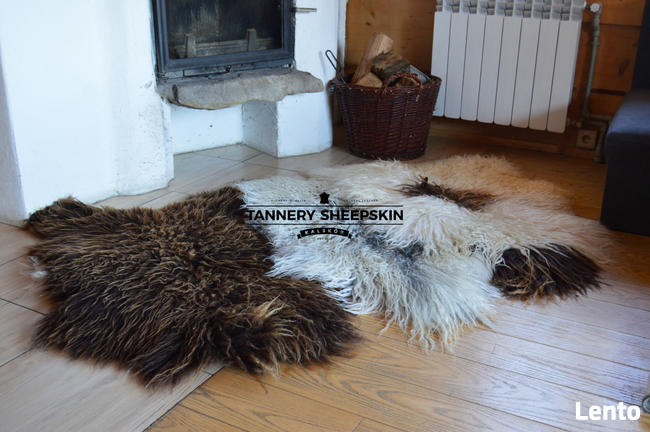 Skóra Owcza-Skóry Owcze Kolory Naturalne Kręcony Włos Island