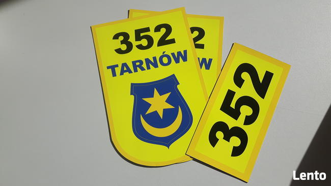 Oznaczenia taxi LAMINOWANY MAGNES naklejka na folii samochód