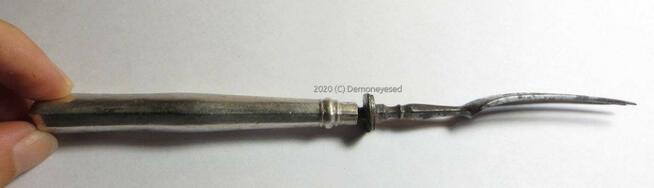 Widelczyk widelec Austro-Węgry XIX w. srebro 800 antyk