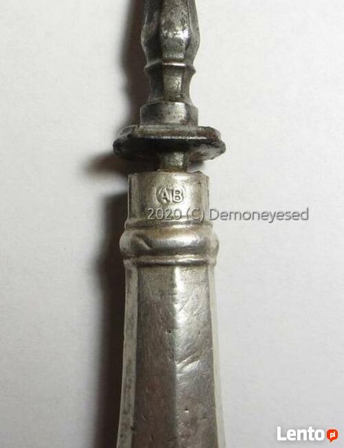 Widelczyk widelec Austro-Węgry XIX w. srebro 800 antyk