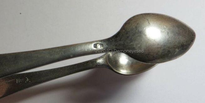 Szczypce XIX w. srebro 84 Koch Bergfelg Rosja Carska antyk