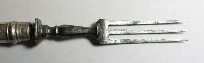 Widelczyk widelec Austro-Węgry XIX w. srebro 800 antyk