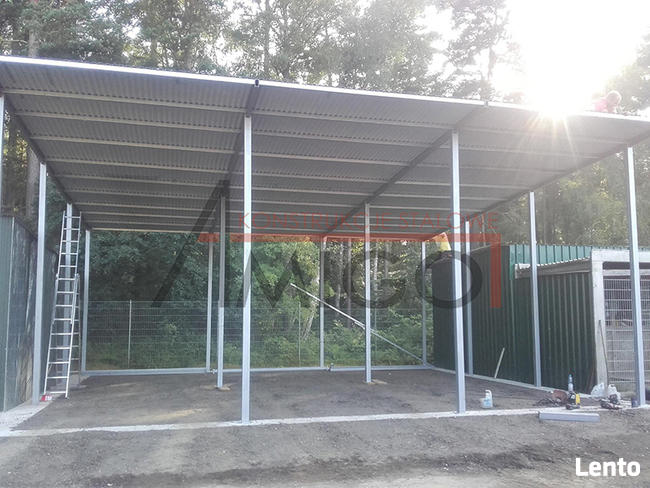 Wiata na maszyny rolnicze budowlane garaż zadaszenie