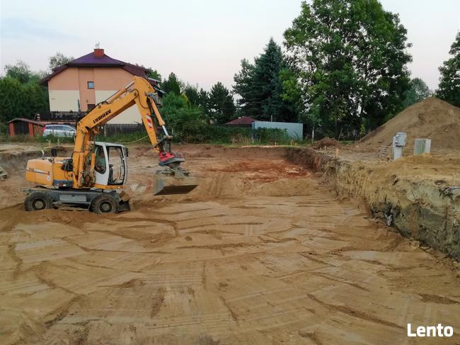 Prace, Roboty ziemne, Wykopy, Koparko-ładowarka, Koparka