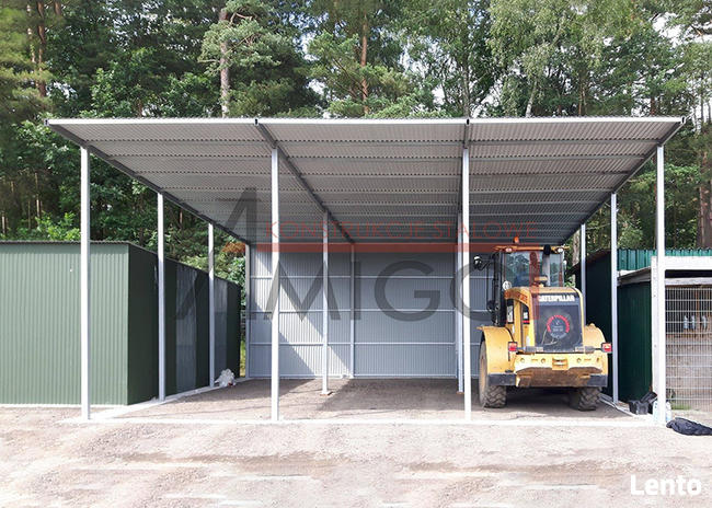 Wiata na maszyny rolnicze budowlane garaż zadaszenie