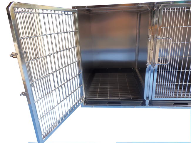 Klatka weterynaryjna stal nierdzewna 304 roz L
