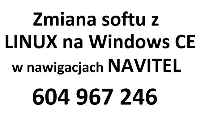 Zmiana softu z Linuxa na Windows w nawigacjach Navitel itp.
