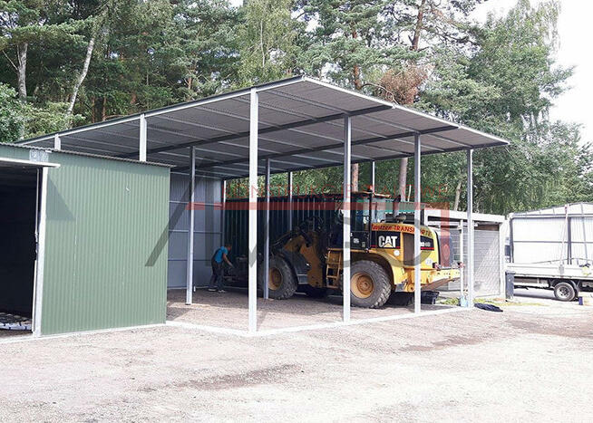 Wiata na maszyny rolnicze budowlane garaż zadaszenie