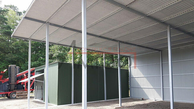 Wiata na maszyny rolnicze budowlane garaż zadaszenie