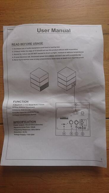 Szafka ze wzmacniaczem, stolik