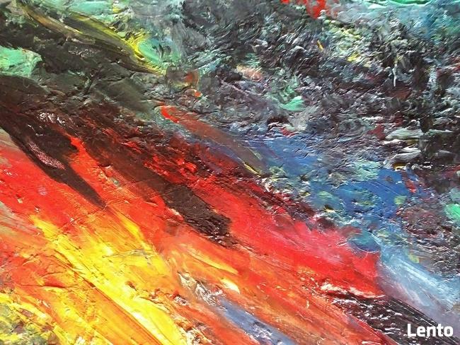 Kompozycja Abstrakcyjna – sprzedam obraz olejny na płótnie