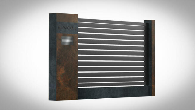 Nowoczesne ogrodzenia ze spieków kwarcowych Słupki funkcyjne