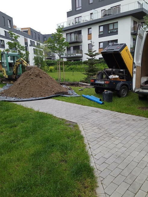 Usługi Minikoparką WYNAJEM Przeciski Kretem PRACE ZIEMNE