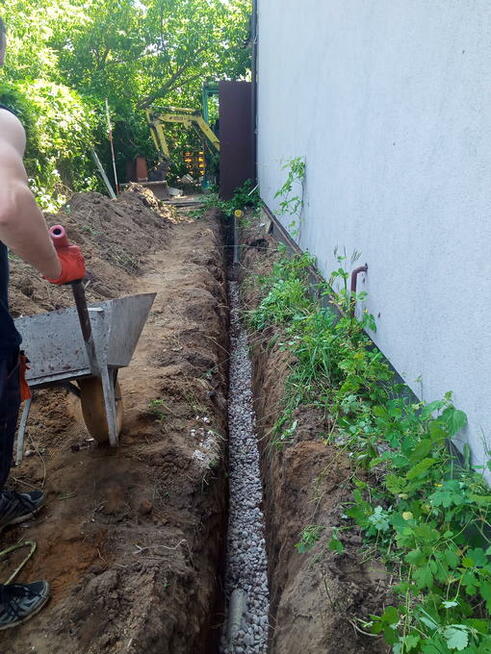 Usługi Minikoparką WYNAJEM Przeciski Kretem PRACE ZIEMNE