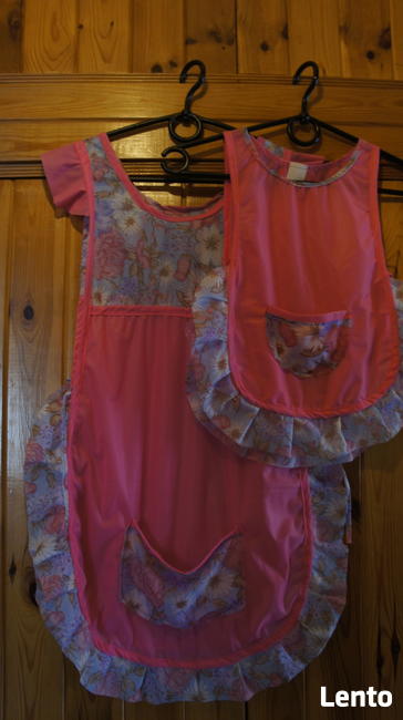 fartuszki do domu blizniaki dla córki i mamy różowy