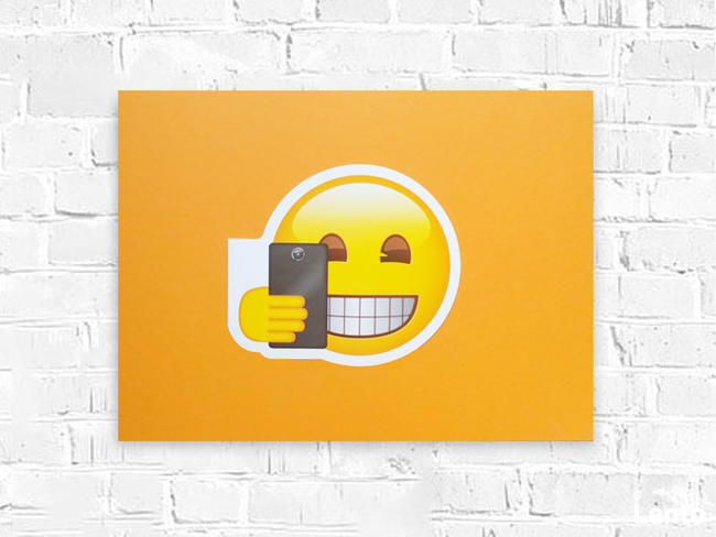 wesoły plakat a3, emoji grafika na scianę 30x40