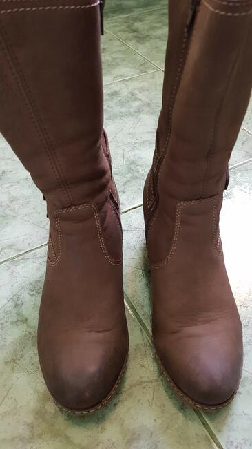 Lasocki kozaki skórzane ocieplane koturna