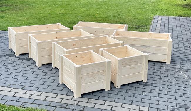 donice na taras, doniczki drewniane, donica ogrodowa