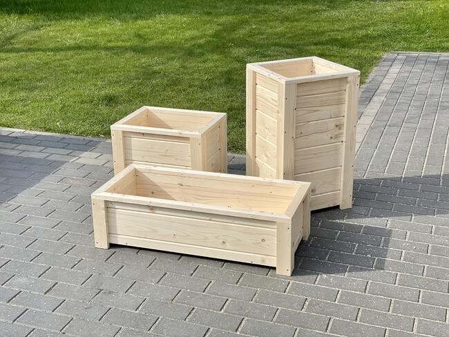 donice na taras, doniczki drewniane, donica ogrodowa