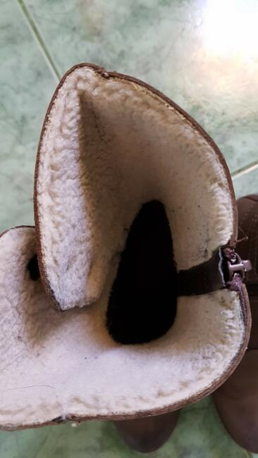 Lasocki kozaki skórzane ocieplane koturna