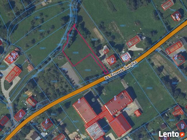 Działka budowlana o pow. 14a – ODRZYKOŃ /centrum/.