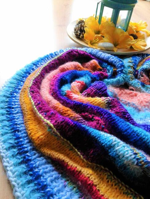 Chusta robiona na drutach- Maroko - na zamówienie