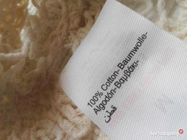 Ażurowe bolerko kremowe-boho