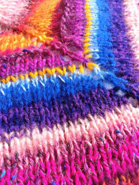 Chusta robiona na drutach- Mexico 4- na zamówienie