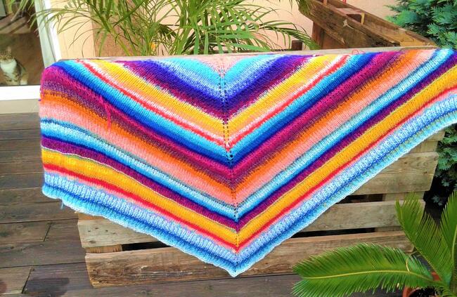 Chusta robiona na drutach- Maroko - na zamówienie