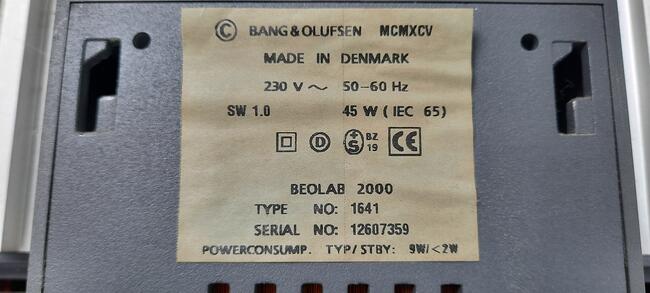 Głośnik Bang & Olufsen Beolab 2000 model 1641