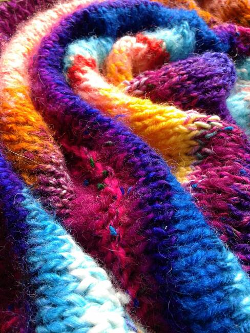 Chusta robiona na drutach- Maroko - na zamówienie