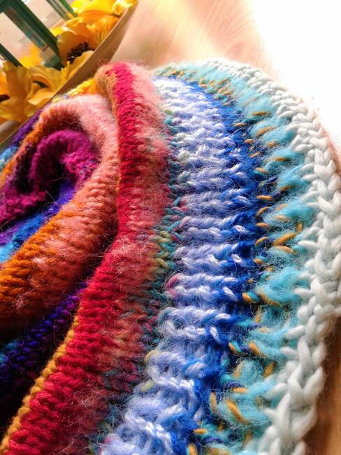 Chusta robiona na drutach- Maroko - na zamówienie