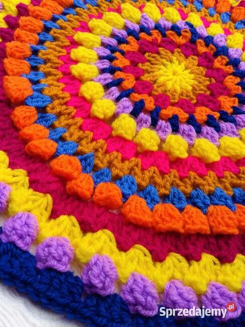 Szydełkowa mandala:) pomarańcza