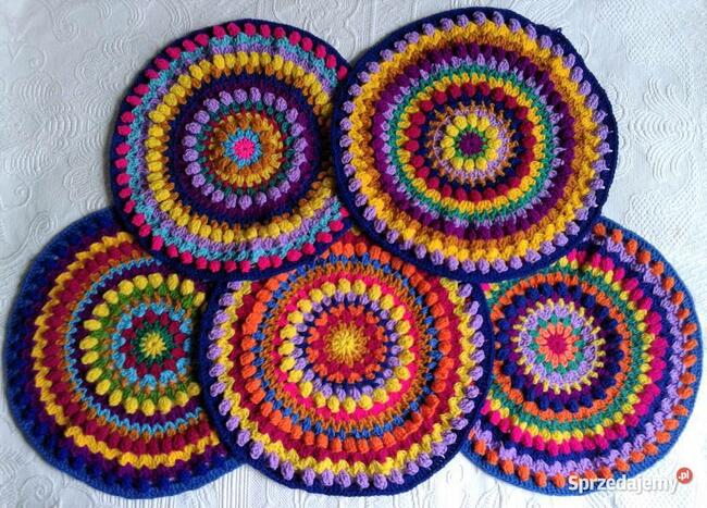 Szydełkowa mandala:) pomarańcza
