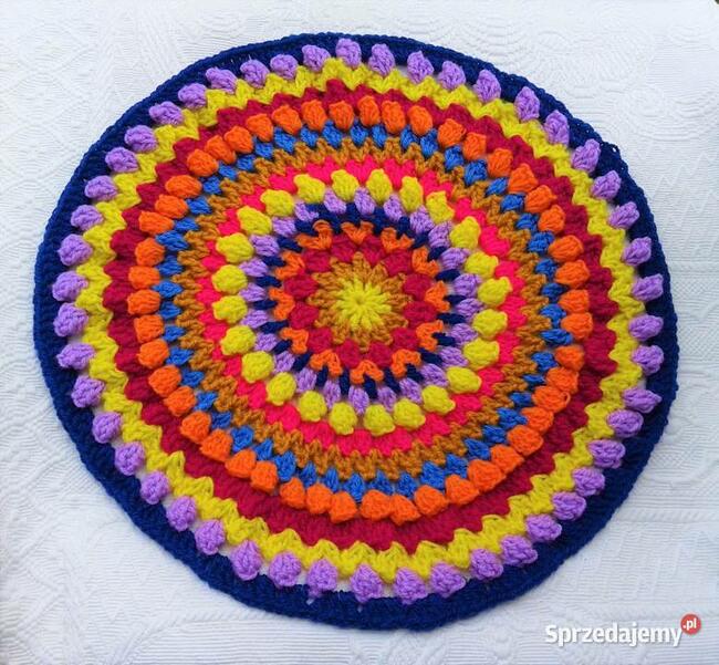 Szydełkowa mandala:) pomarańcza