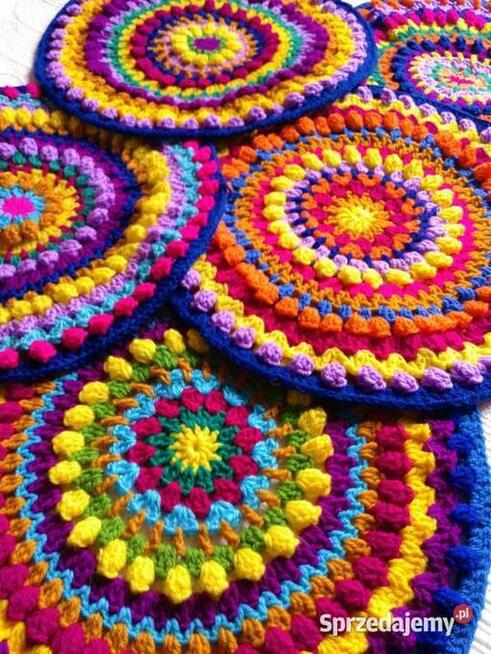 Szydełkowa mandala:) pomarańcza