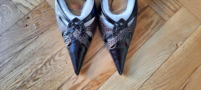 Szpilki LUX brązowe ( 38) Made in EU.Stan BDB