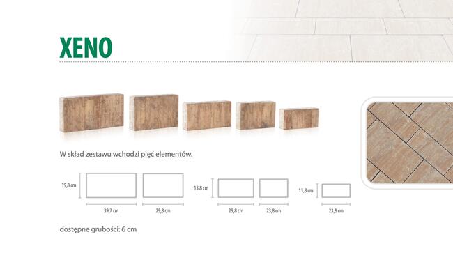 Kostka brukowa XENO gr. 6 cm ELWID