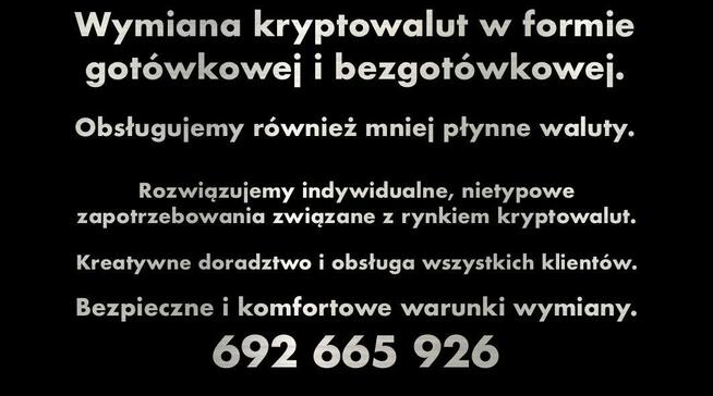 Kantor kryptowaluty, wymiana gotówka