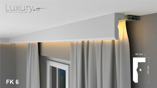 listwa karniszowa, maskownica led, sztukateria