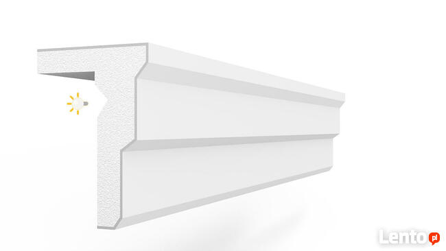 Zabudowa szyny sufitowej, maskownica karnisza FK7