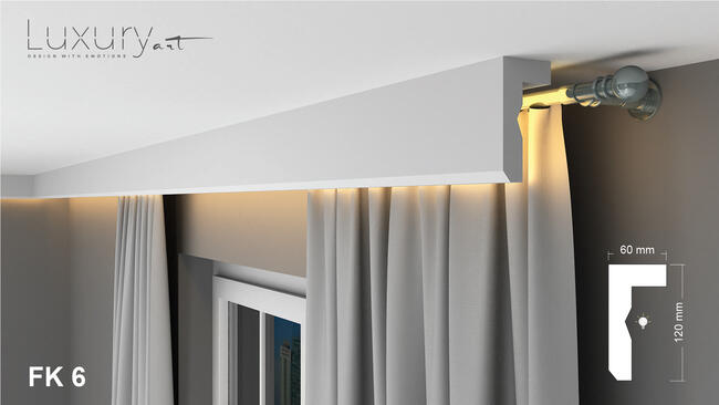 listwa karniszowa, maskownica led, sztukateria