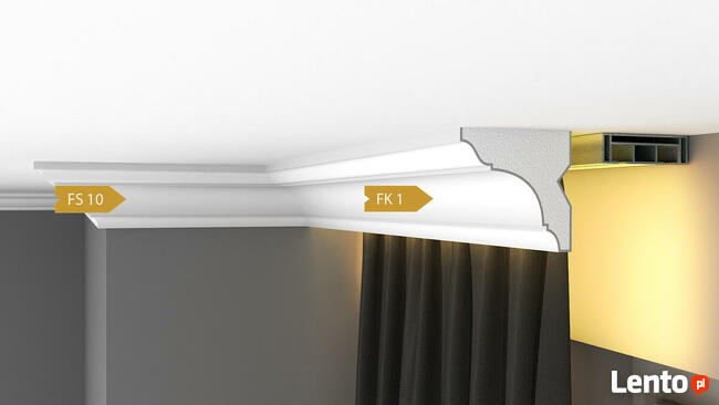 Maskownica szyny sufitowej, sztukateria FK1