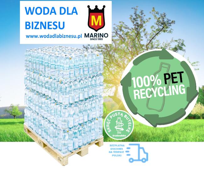 LIFE Woda mineralna w butelce 500 ml. z 100% PET recyclingu
