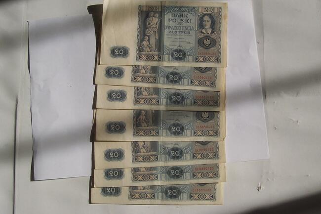 Stare banknoty polskie, niemieckie wg zestawienia