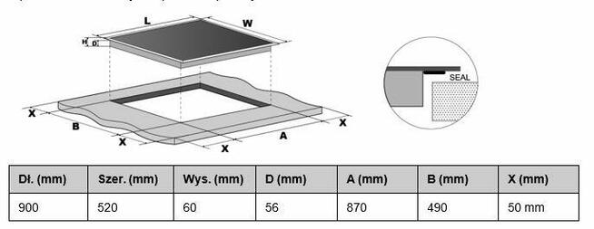 Płyta indukcyjna Schild 900SFI 7200W booster 5 stref grzewcz