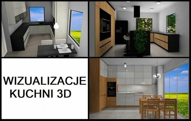 Wizualizacja 3D projekt kuchni, szafy, garderoby od 90zł