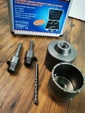 Boxer bx-494 nowe zestawy 5 sztuk otwornic z widią do betonu